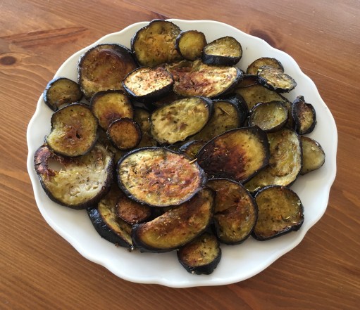 Gebakken aubergineschijven