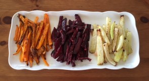 Gekke groentefrietjes uit de oven