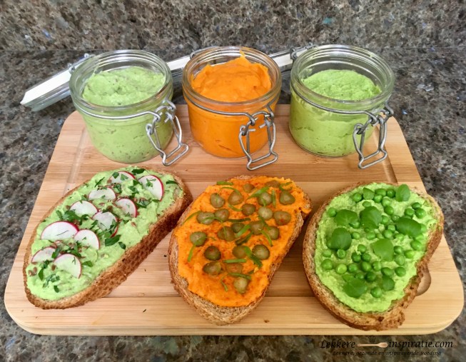 groentespreads (broccoli _ wortel-paprika _ erwten)