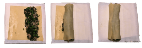 pastadeeg opvullen en oprollen