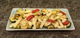 knolselder uit de oven met courgette en paprika (variatie)