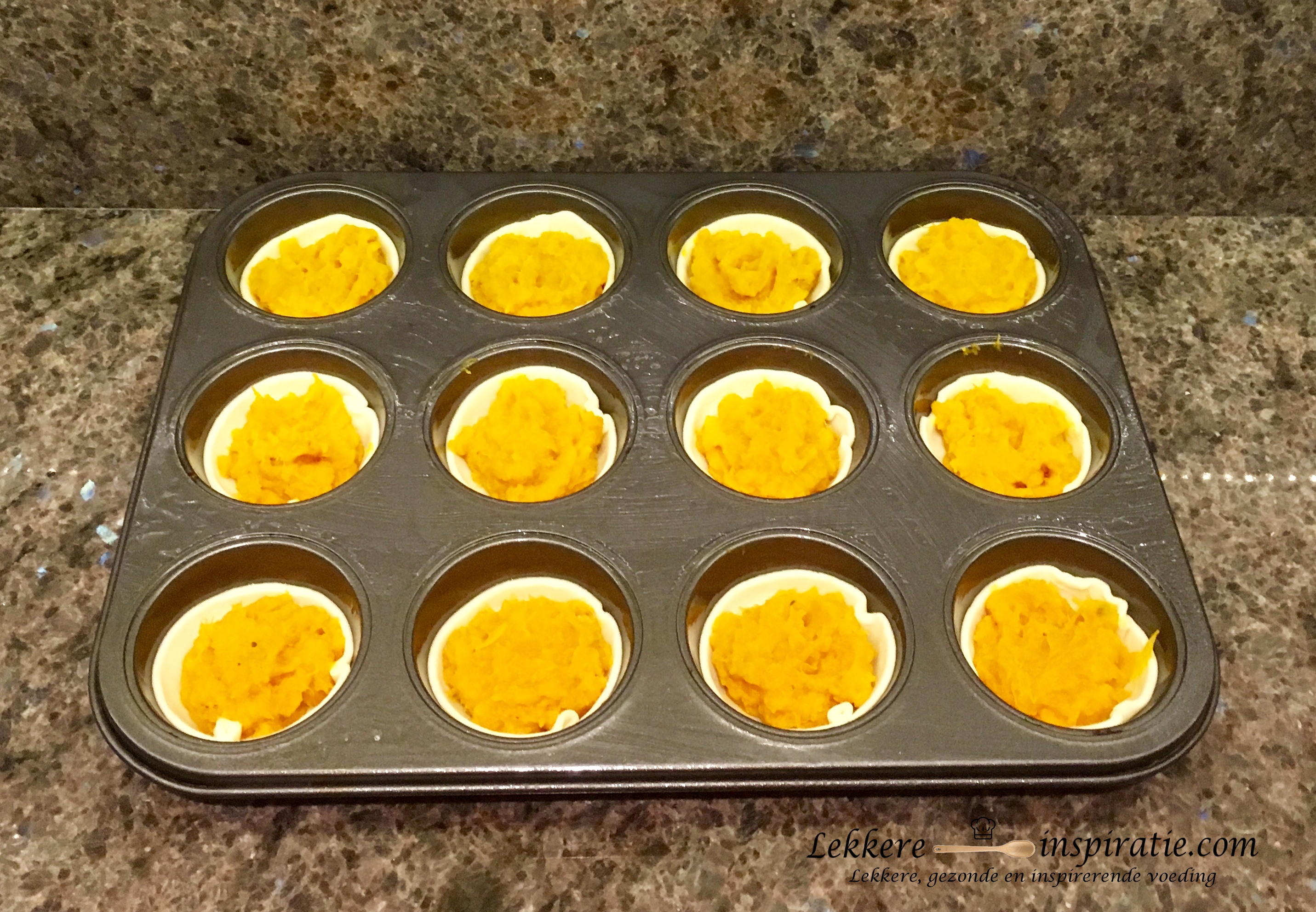 Pompoen-mengsel in vormpjes